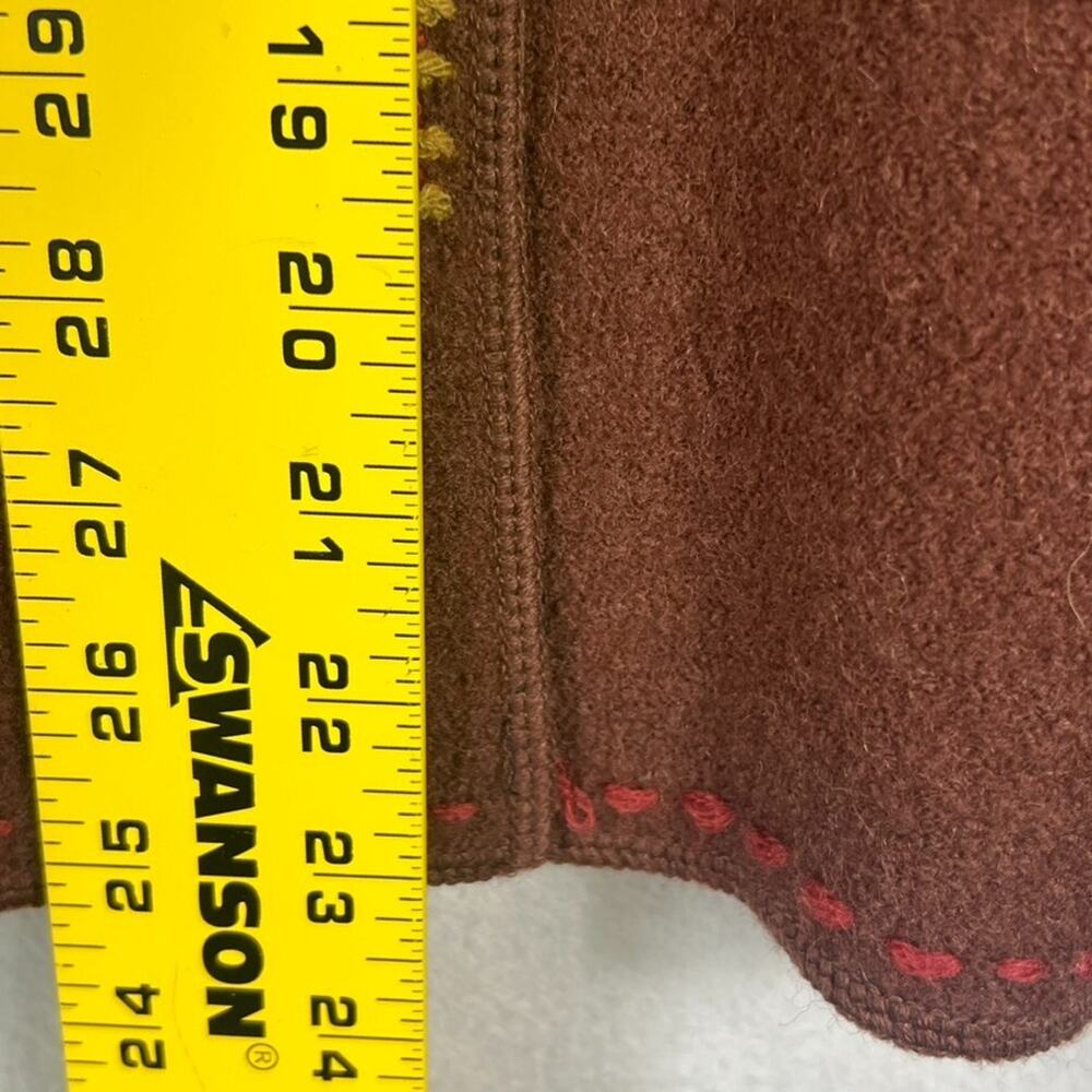 Nomadic Traders Blazer Jacket Women's Size M Brown 100% Wool Embroidered - Picture 9 of 10